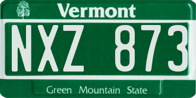 VT license plate NXZ873