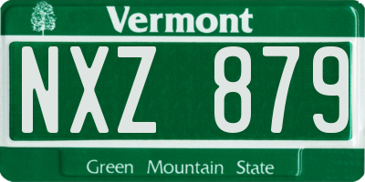 VT license plate NXZ879