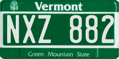 VT license plate NXZ882