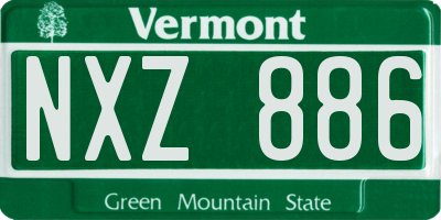 VT license plate NXZ886