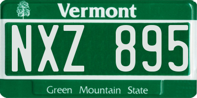 VT license plate NXZ895