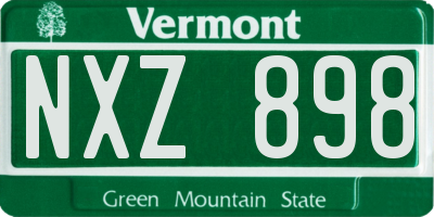 VT license plate NXZ898