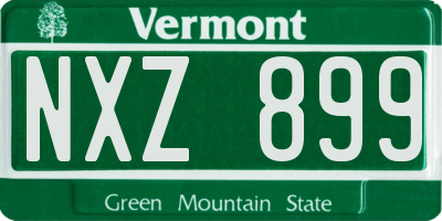 VT license plate NXZ899