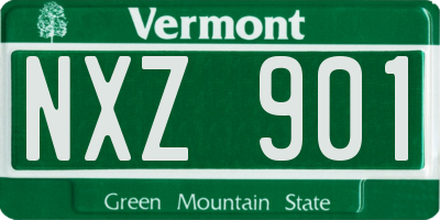 VT license plate NXZ901