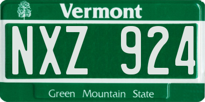 VT license plate NXZ924