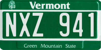 VT license plate NXZ941