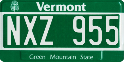 VT license plate NXZ955