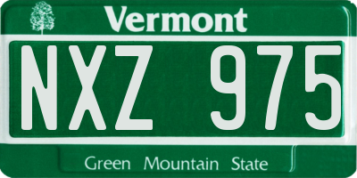 VT license plate NXZ975