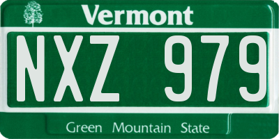 VT license plate NXZ979