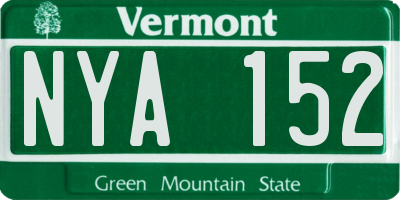 VT license plate NYA152