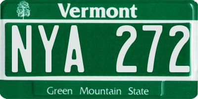 VT license plate NYA272