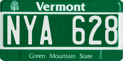 VT license plate NYA628