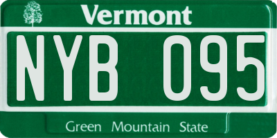 VT license plate NYB095