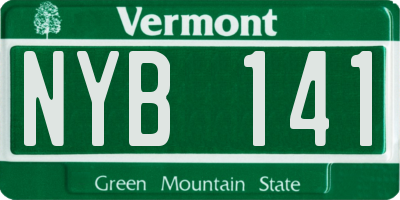 VT license plate NYB141