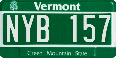 VT license plate NYB157