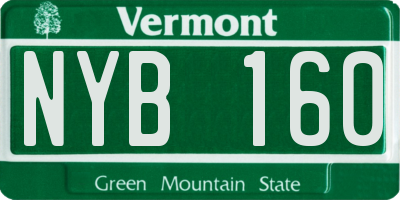 VT license plate NYB160