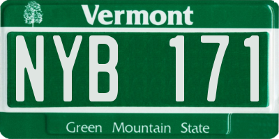 VT license plate NYB171