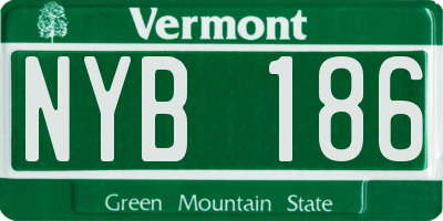 VT license plate NYB186