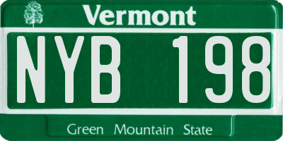 VT license plate NYB198