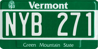 VT license plate NYB271