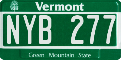 VT license plate NYB277