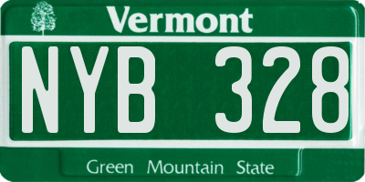 VT license plate NYB328