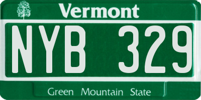 VT license plate NYB329