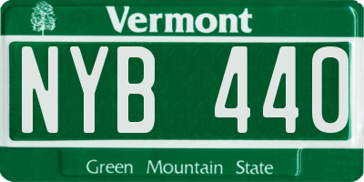 VT license plate NYB440