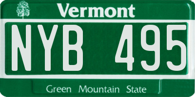 VT license plate NYB495