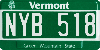VT license plate NYB518