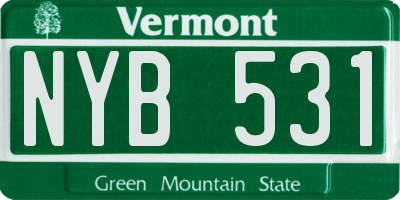 VT license plate NYB531