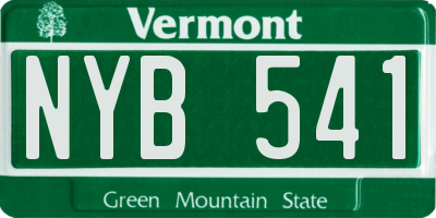VT license plate NYB541