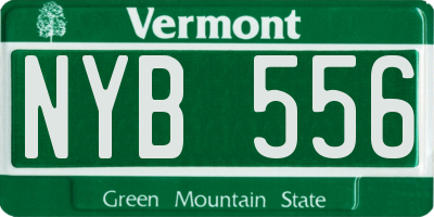 VT license plate NYB556