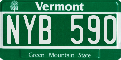 VT license plate NYB590