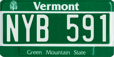 VT license plate NYB591