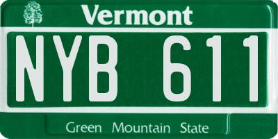 VT license plate NYB611
