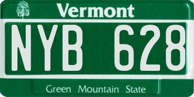 VT license plate NYB628