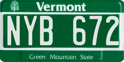 VT license plate NYB672
