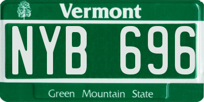 VT license plate NYB696