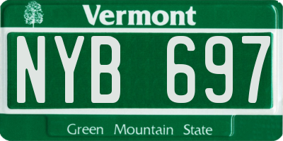 VT license plate NYB697