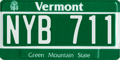 VT license plate NYB711