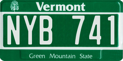 VT license plate NYB741