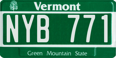 VT license plate NYB771