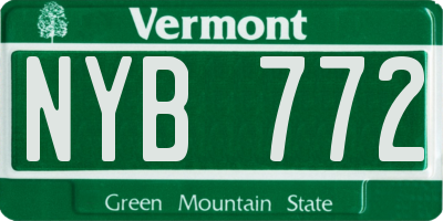 VT license plate NYB772