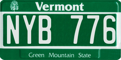 VT license plate NYB776