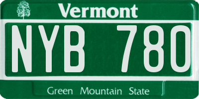 VT license plate NYB780