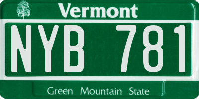 VT license plate NYB781