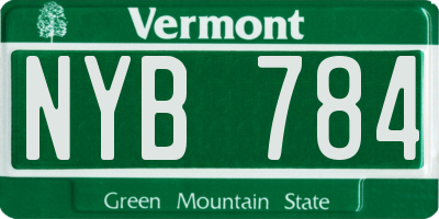 VT license plate NYB784