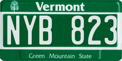 VT license plate NYB823