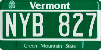 VT license plate NYB827